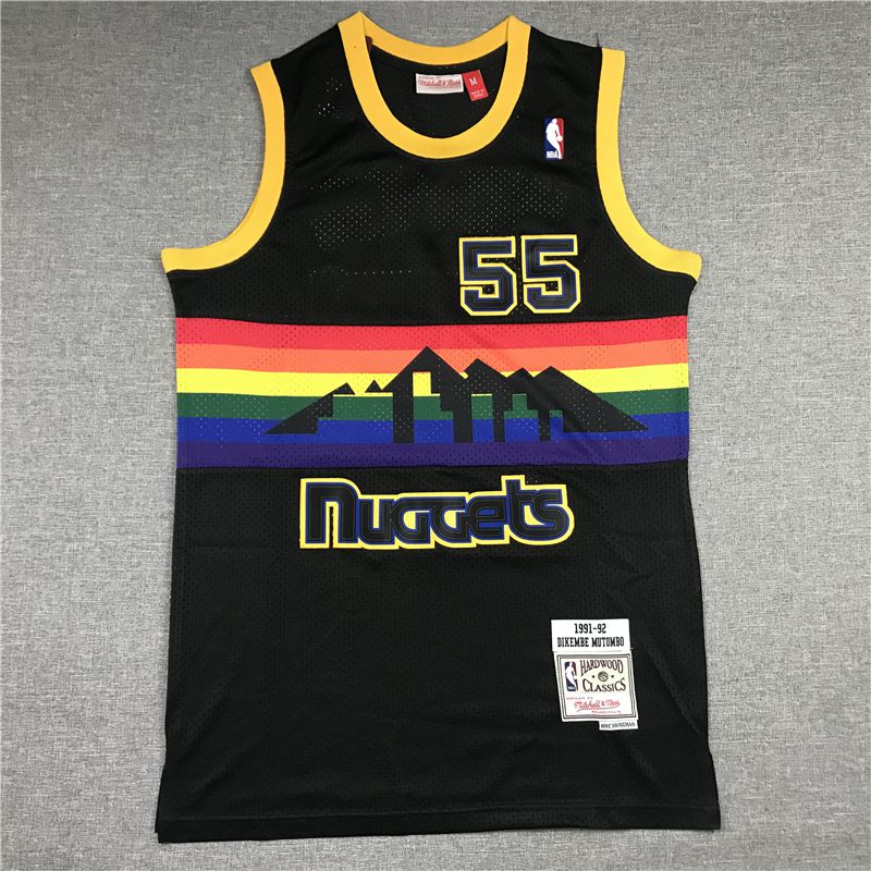 Men Denver Nuggets #55 Mutombo Black Best mesh 2021 NBA Jersey->denver nuggets->NBA Jersey